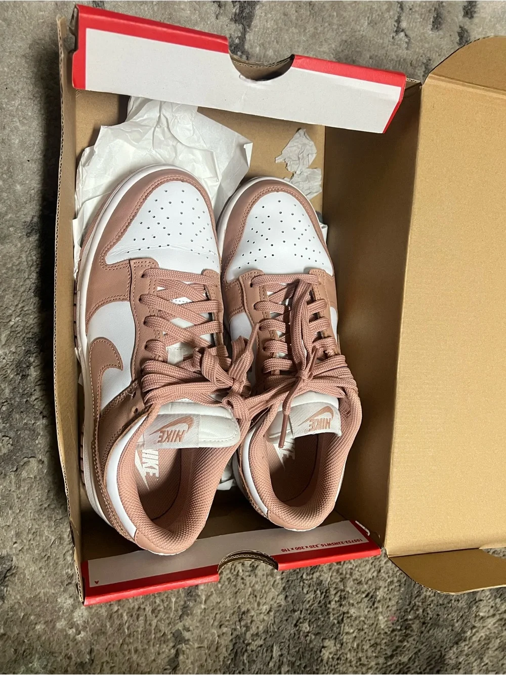 Nike Dunk Low Rose Whisper White Womens Size 8 Sneakers DD1503-118